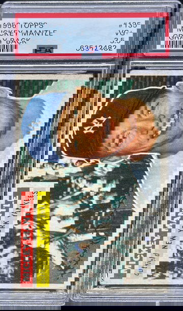 1956 Topps Mickey Mantle PSA 3.5 VG+ Gray Back