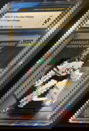 2020-21 OPC Platinum Marquee Rookie Jake Ottinger CSG 9
