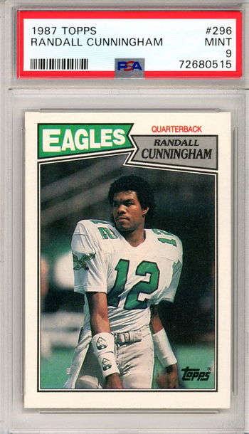 1987 Topps Football Randall Cunningham Rookie PSA 9