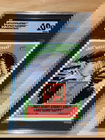 Bill Mazeroski 2008 Topps Heritage Flashback Relic SGC 10