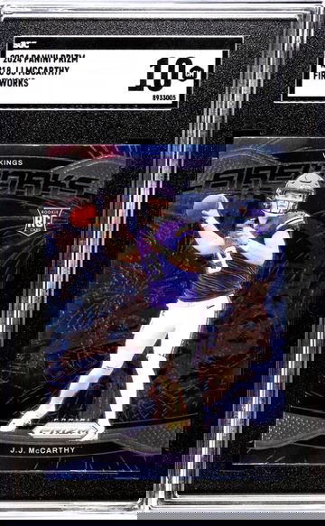2024 Panini Prizm #18 Jj Mccarthy Fireworks SGC 10