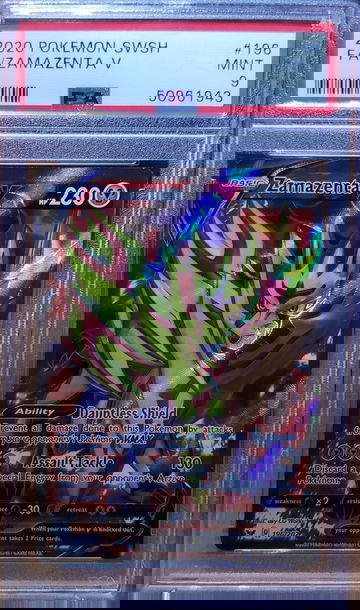 2020 Pokemon Sword and Shield Zamazenta V Full Art  #196 PSA 9