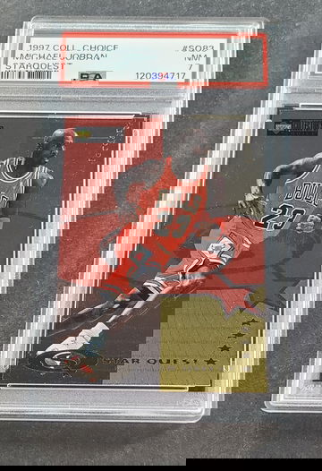 1997 COLLECTOR'S CHOICE STARQUEST #SQ83 MICHAEL JORDAN PSA 7 NM