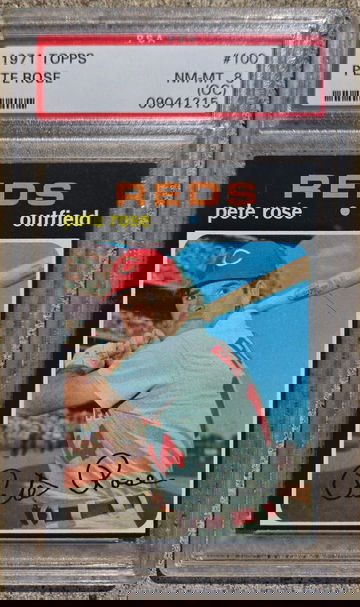 1971 Topps #100 Pete Rose PSA 8 (OC)