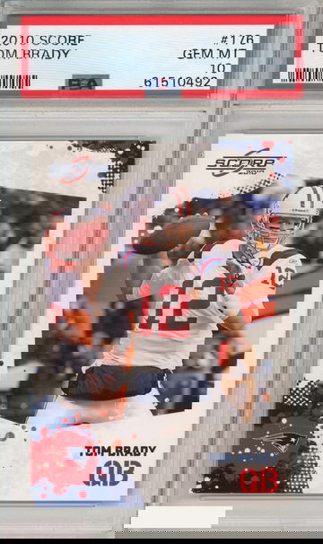 2010 SCORE TOM BRADY #176 PATRIOTS PSA 10 GEM MT