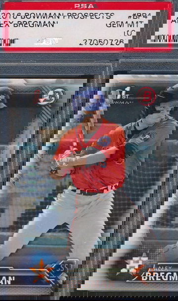 2016 Bowman Chrome Prospects Alex Bregman RC PSA 10 GEM MT 0726