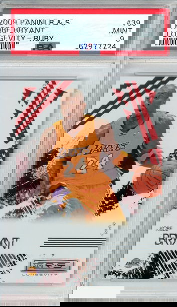 2009 PANINI ROOKIES AND STARS KOBE BRYANT #39 LONGEVITY RUBY 179 OF 250 PSA 9