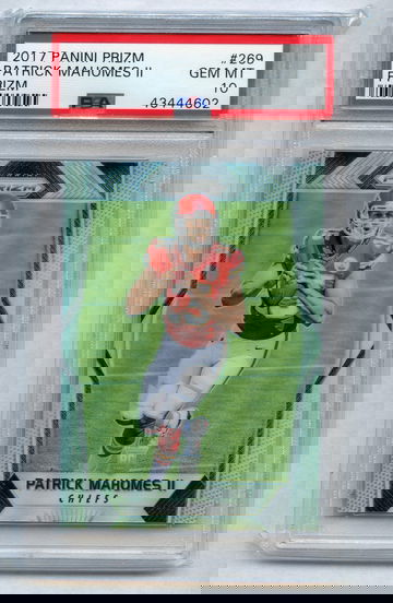 PATRICK MAHOMES 2017 Panini PRIZM Silver Rookie Refractor #269 PSA 10 Gem Mint