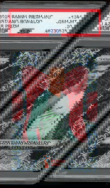 2018 Prizm World Cup Lazer Prizm Cristiano Ronaldo #154 Gem Mint PSA 10