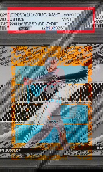 2025 Topps All-Star Game Homegrown Heroes Gold Foil David Justice #HH11 PSA 9