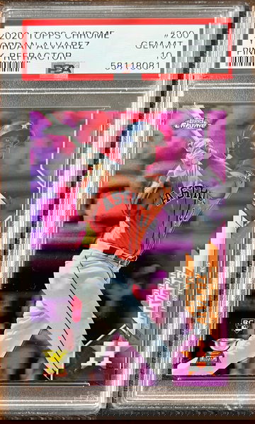 2020 Topps Chrome Yordan Alvarez Pink Refractor RC Rookie PSA 10