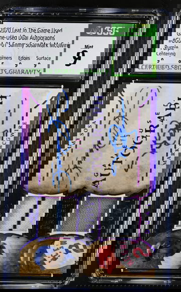 2020 GAMES USED DUAL AUTOGRAPHS SAMMY SOSA/MARK MCGWIRE