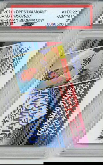 2011 TOPPS DIAMOND GIVEAWAY REDEMPTION SANDY KOUFAX DODGERS PSA 10 LOW POP