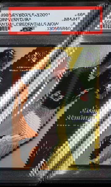 1998 Skybox E-X 2001 Essential Credentials Now Robin Ventura #66 /66 PSA 8