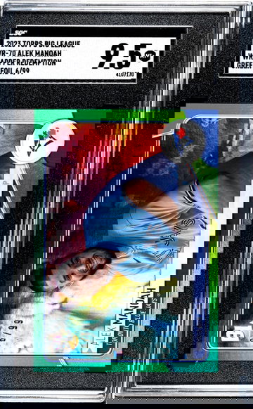 2023 Topps Big League #WR-70 Alek Manoah Wrapper Redemption /99 SGC 9.5