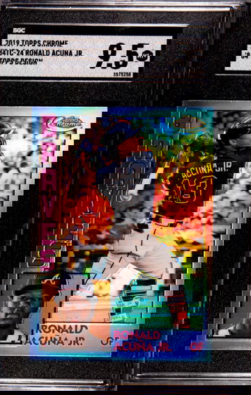 2019 TOPPS CHROME 84 TOPPS #84TC-24  RONALD ACUNA JR. SGC 9.5 MINT+