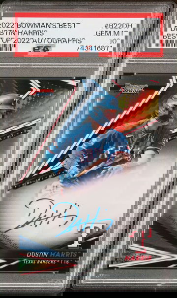 2022 Bowman's Best Best of 2022 Dustin Harris #B22DH Auto PSA 10