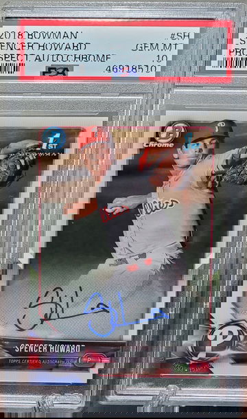 Spencer Howard 2018 Bowman Chrome auto PSA 10