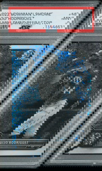 2022 Bowman Chrome Julio Rodriguez B/W Mini Diamonds /299 RC PSA 9 Mint