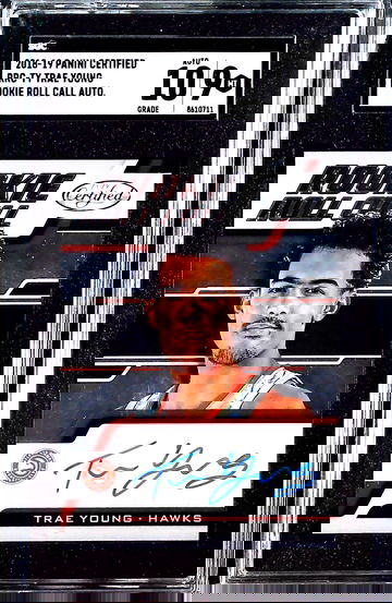 Trae Young 2018-19 Certified Rookie Roll Call Auto #RRC-TY SGC 9