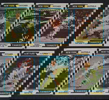 1974 Topps New York Yankees Lot of 12 Lou Piniella Sparky Lyle Bobby Murcer 🔥⚾🔥⚾