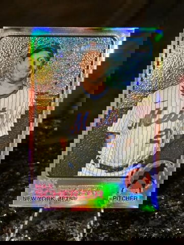 2022 MAX SCHERZER SN #/673 TOPPS HERITAGE CHROME REFRACTOR Nationals