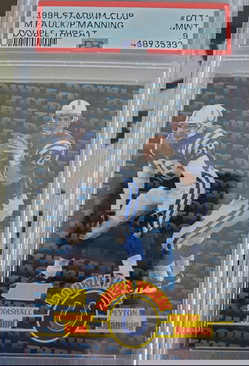 1998 Stadium Club Double Threat M Faulk/Peyton Manning rc PSA 9