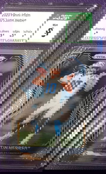 2020 Panini Prizm Justin Herbert #325 CSG 9