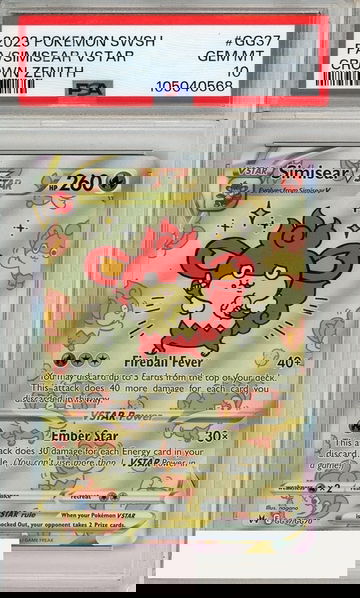 2023 POKEMON SWSH CROWN ZENITH FA SIMISEAR VSTAR #GG37 PSA 10