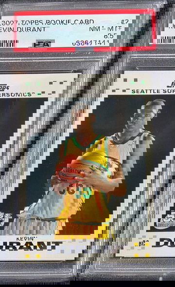 2007 Topps Rookie Card #2 Kevin Durant PSA 8.5 