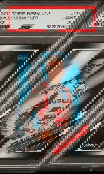 2021 Topps Formula 1 Black Mick Schumacher #17 /10 PSA 9