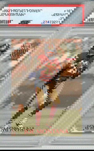 1992 PRO SET POWER #16 JOE MONTANA CARD SAN FRANCISCO 49ERS PSA 10 LOW POP RARE