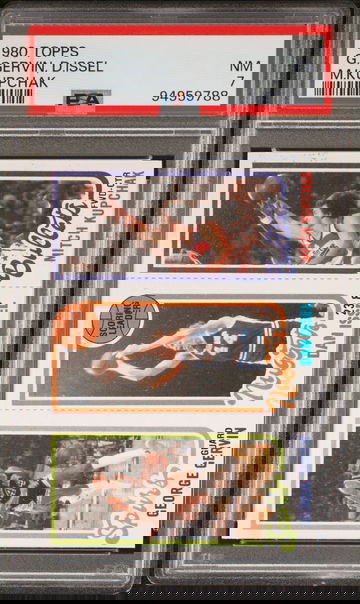 1980 Topps George Gervin #208 Dan Issel #72 Kupchak #249 Scoring Leader PSA 7