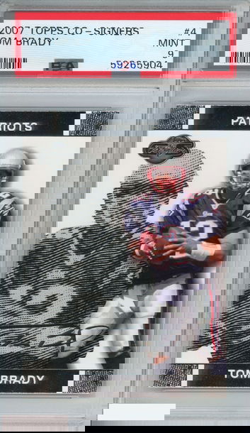 2007 TOPPS CO-SIGNERS TOM BRADY #4 NEW ENGLAND PATRIOTS PSA 9 MINT