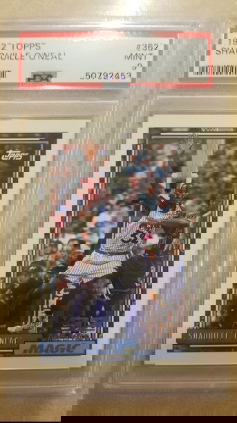 1992 Topps Shaquille O'neal rookie draft pick #362