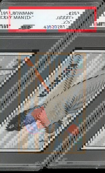 1951 Bowman Mickey Mantle #253