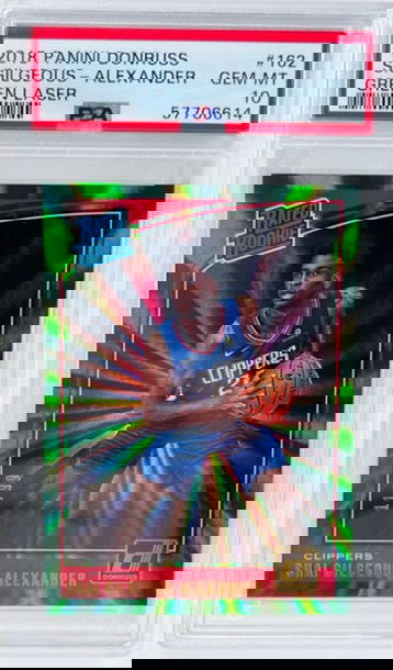 2018 Donruss Shai Gilgeous Alexander Green Laser /99