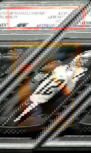 2000 Bowman Chrome Tom Brady Newer PSA Label