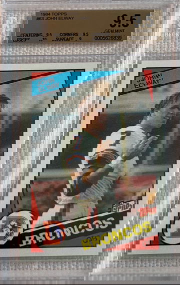 John Elway 1984 Topps #63 RC BGS 9.5 Rare!