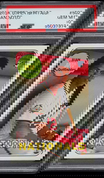 2018 Topps Heritage Juan Soto PSA 10