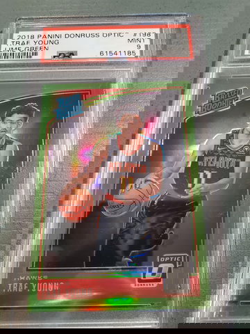 TRAE YOUNG 2018 OPTIC LIME GREEN PSA 9