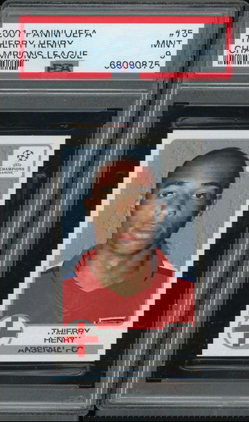 2001 Panini UEFA Champions League Thierry Henry PSA 9 #75 POP 1  None Higher 