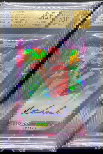 2017 Prizm Patrick Mahomes Purple Crystal Auto 69/75 BGS 9.5/10 TG+