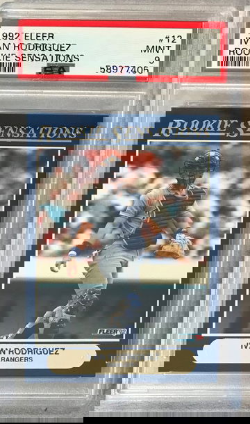 Ivan Rodriguez  1992 Fleer Rookie Sensations #12 - PSA 9 Mint - Rangers