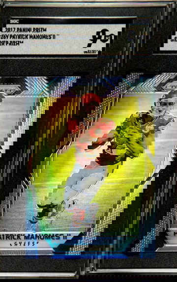 2017 Panini Prizm #269 Patrick Mahomes II Rookie Silver SGC 9 Mint PSA Comp