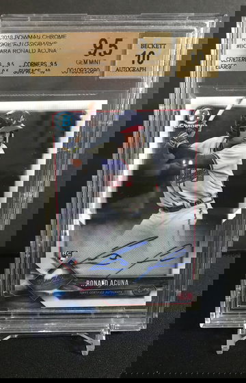 2018 Bowman Chrome Auto Ronald Acuna - BGS 9.5 True Gem+