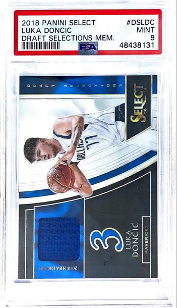 Luka Doncic Select Draft Selections Memorabilia Patch Jersey Relic Swatch RC Rookie 2018 Psa 9 