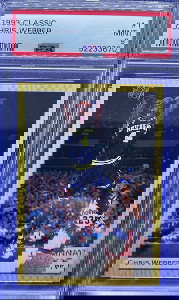 1993 Classic Draft Picks #1 Chris Webber Rookie RC PSA 9 MINT HOF Michigan