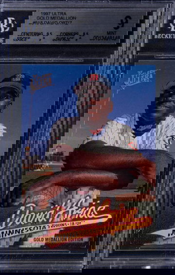 Big Papi David Ortiz Fleer 1997 Ultra Gold Medallion #G518 Sox HOF RC BGS 9