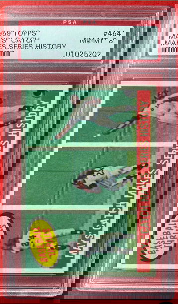 1959 Topps Willie Mays Catch PSA 8